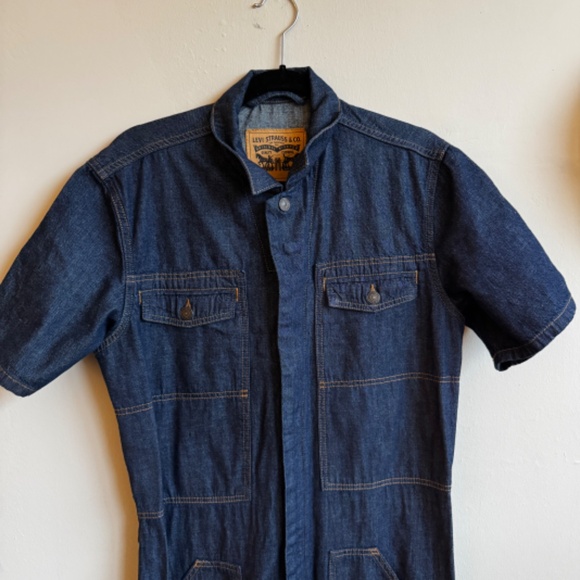 LEVI'S Jeans Straight Leg Coverall - Size Small - Picture 4 of 9